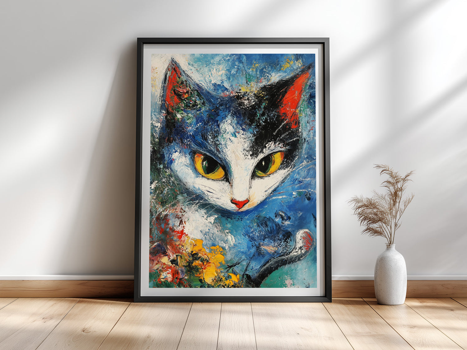 Chagalls Katze — Katzenportrait im Stil von Marc Chagall