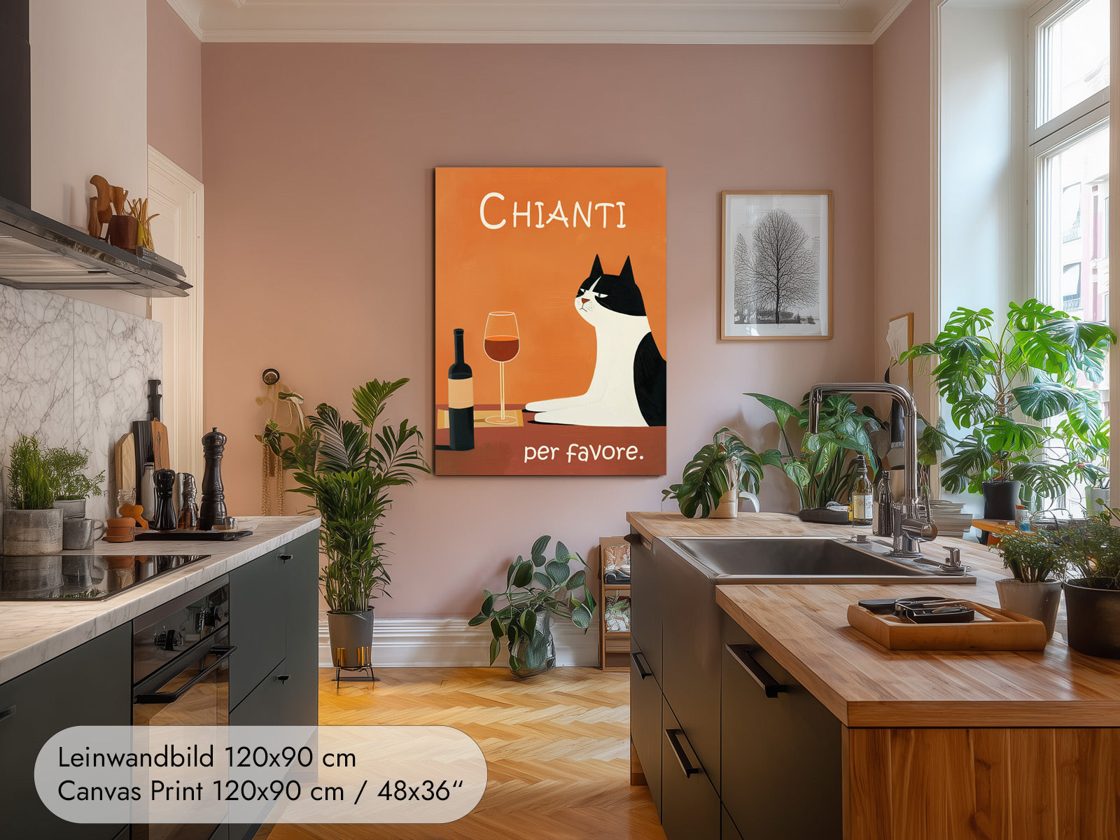 Chianti per favore — Funny Cat Poster for Wine Lovers Italy