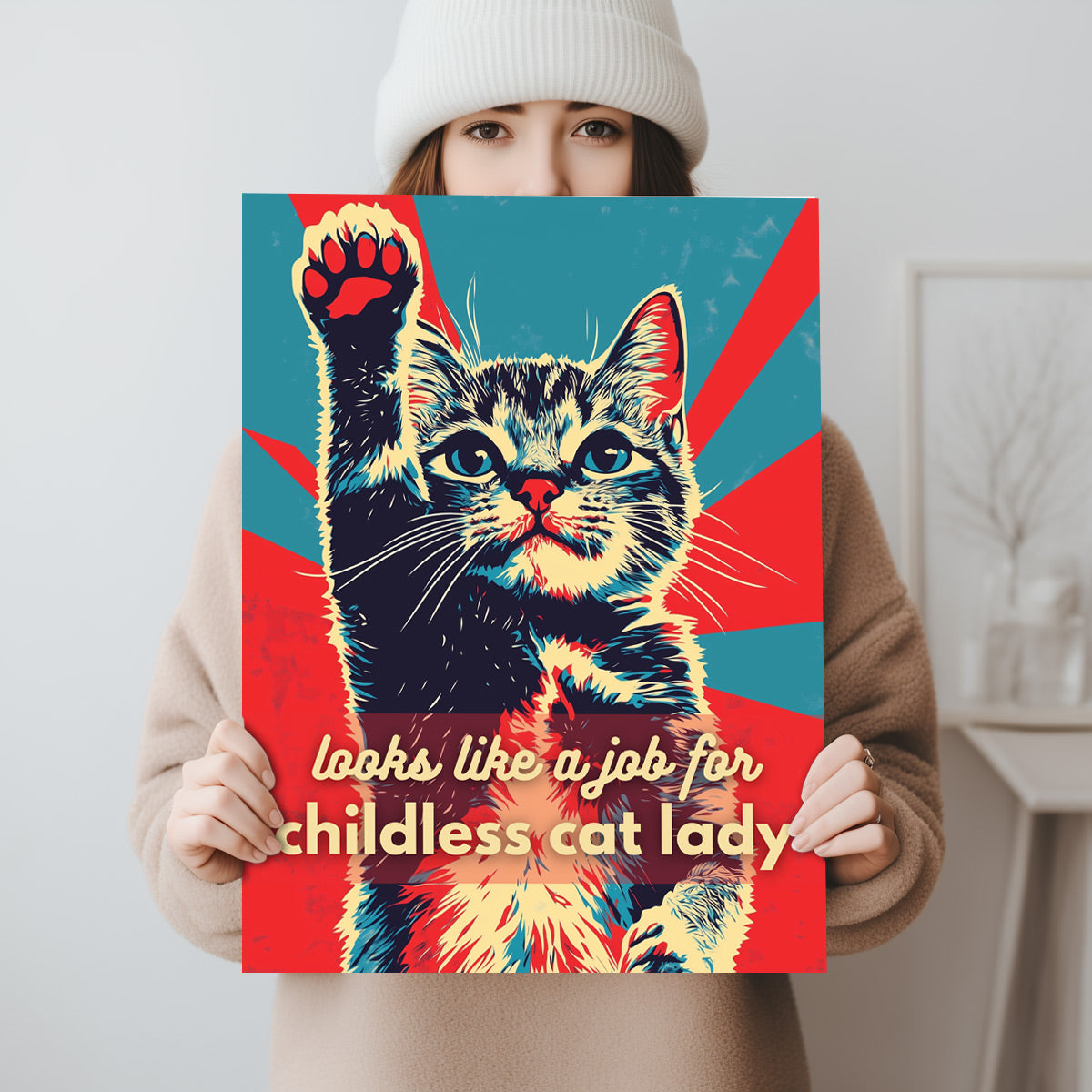 Childless Cat Lady Wandbild