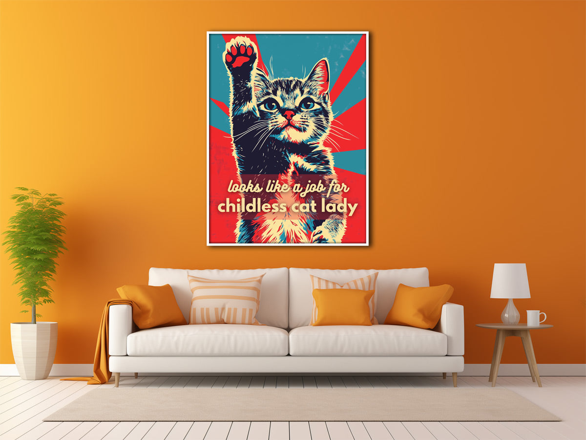 Childless Cat Lady Wall Art