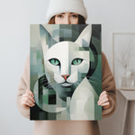 Katze Kubismus Wandbild