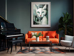 Weiße Katze Wandbild
