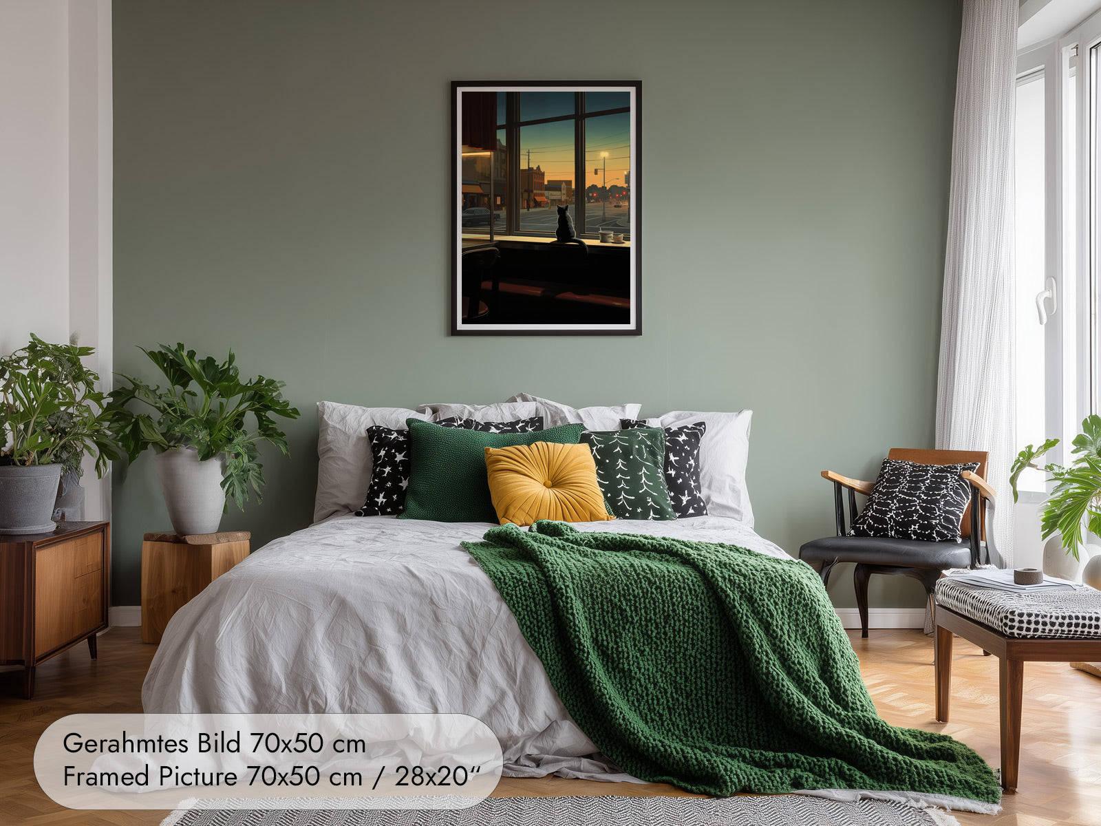 Edward Hopper Poster mit Katze