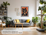 DJ Katze Poster Musik Retro
