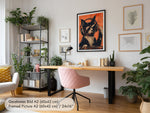 Witziges Poster mit Katze als DJ