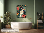 Botanical Poster with Cat