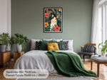 Poster Katze mit Blumen