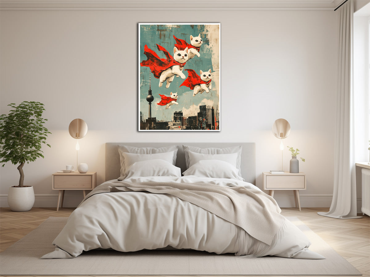 Flying Cats Berlin Poster