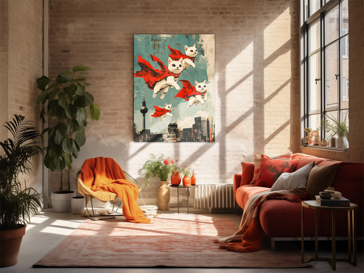 Flying Cats Berlin Poster