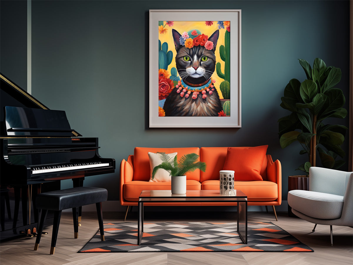 Frida Kahlo Katzenposter