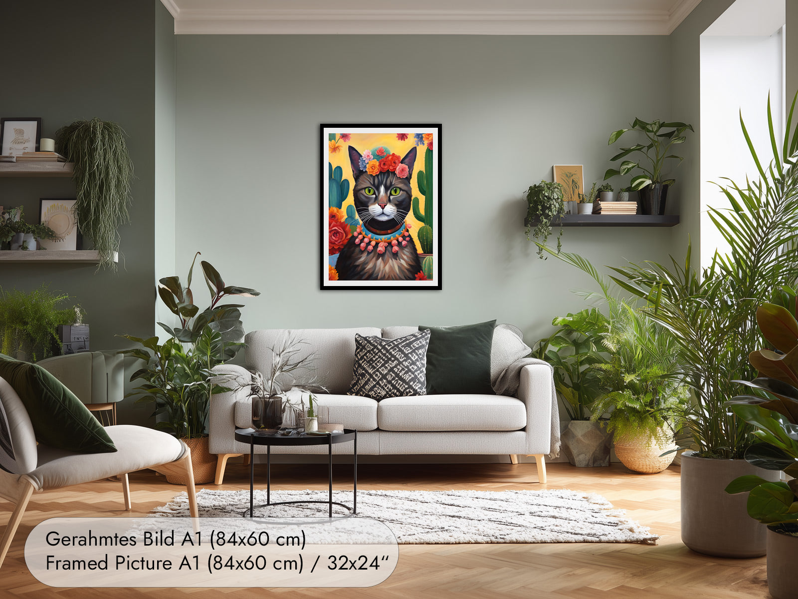 Frida Kahlo Cat Wall Art