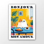 Lustiges Küchenposter mit Katze