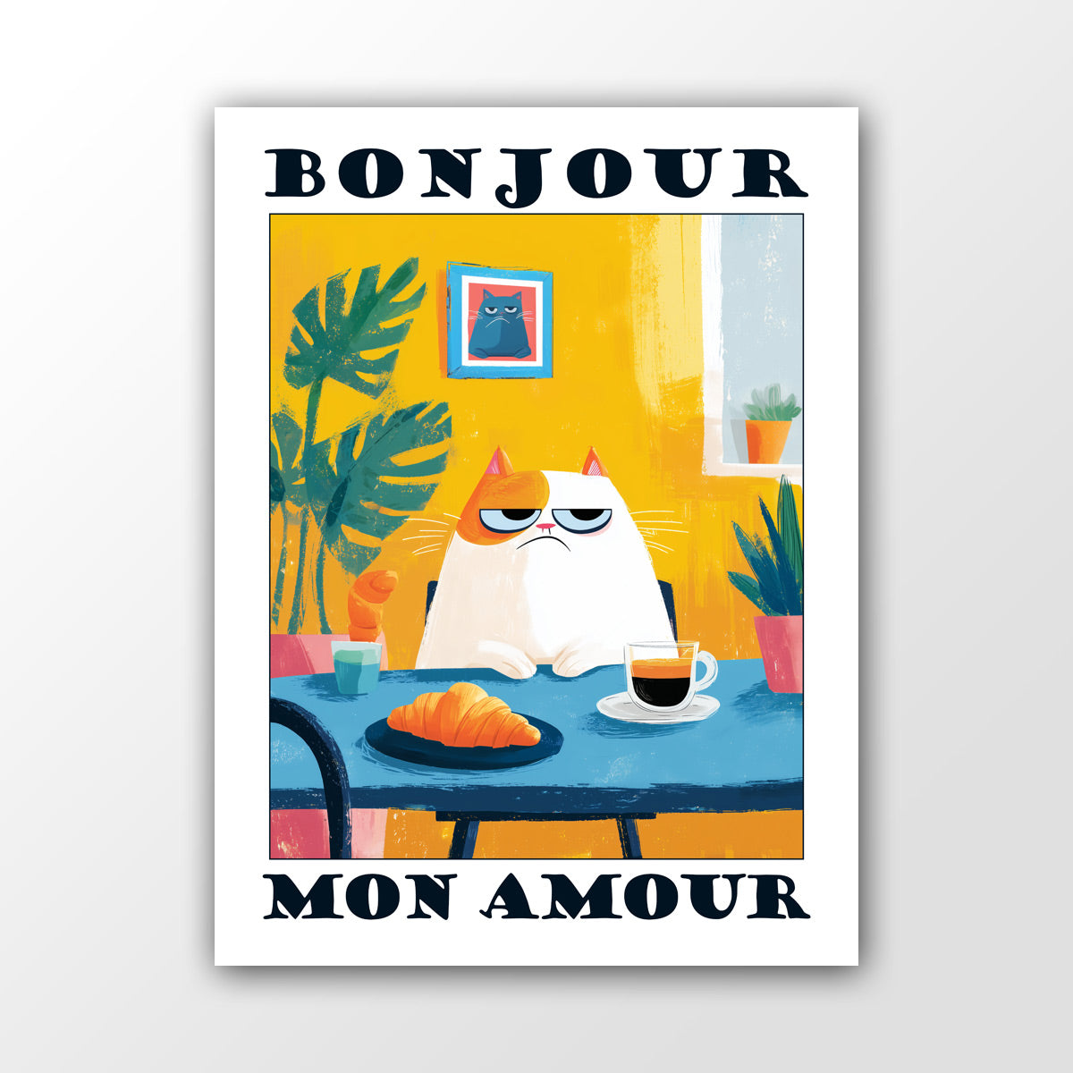 Lustiges Küchenposter mit Katze