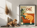 Süßes Wandbild mit Katze