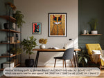 Art Nouveau Wall Art Cat Portrait