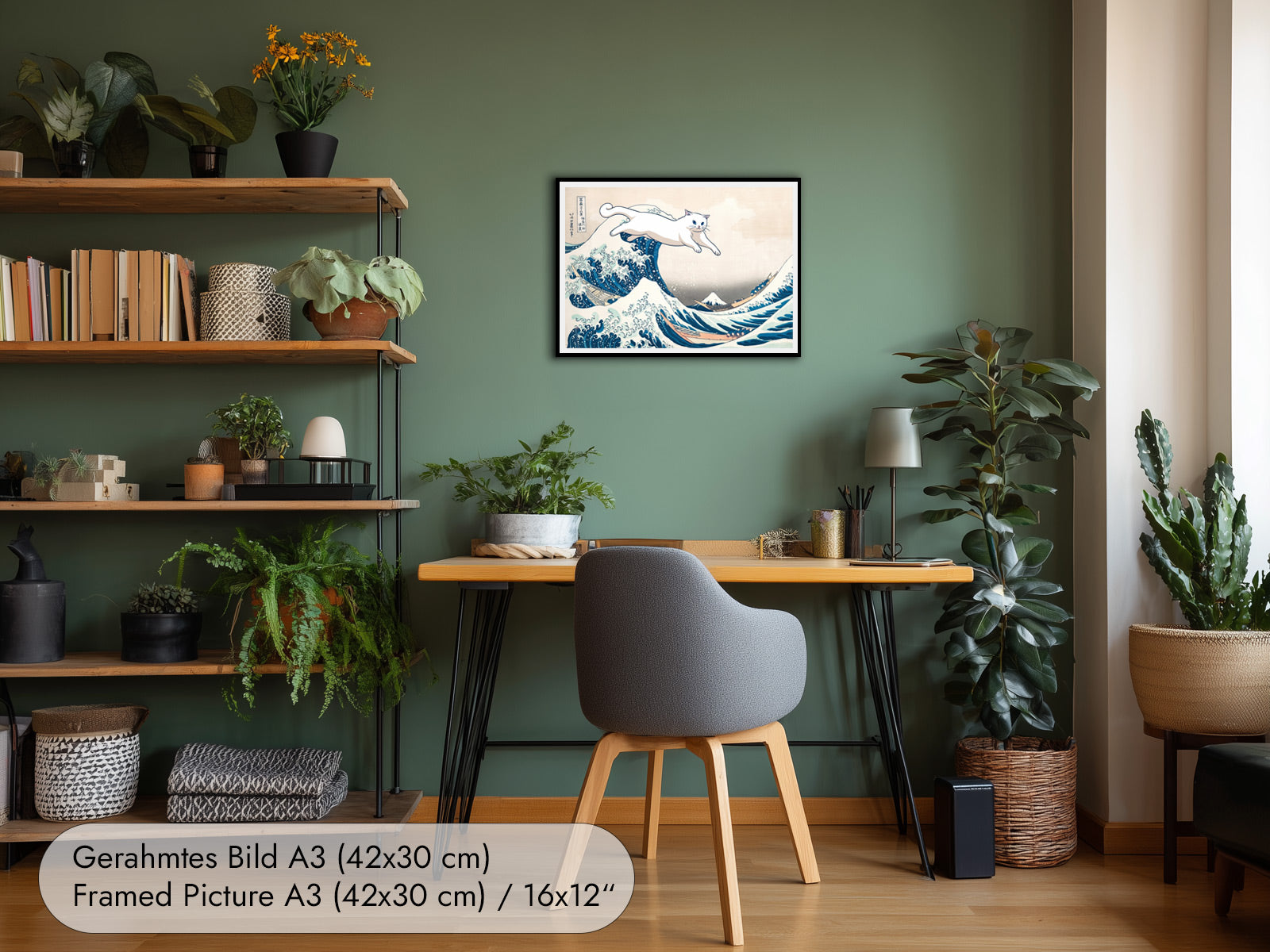 The Great Wave with Cat