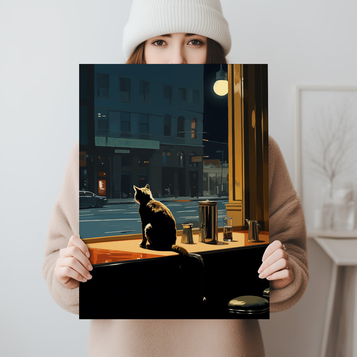 Edward Hopper Katzenposter