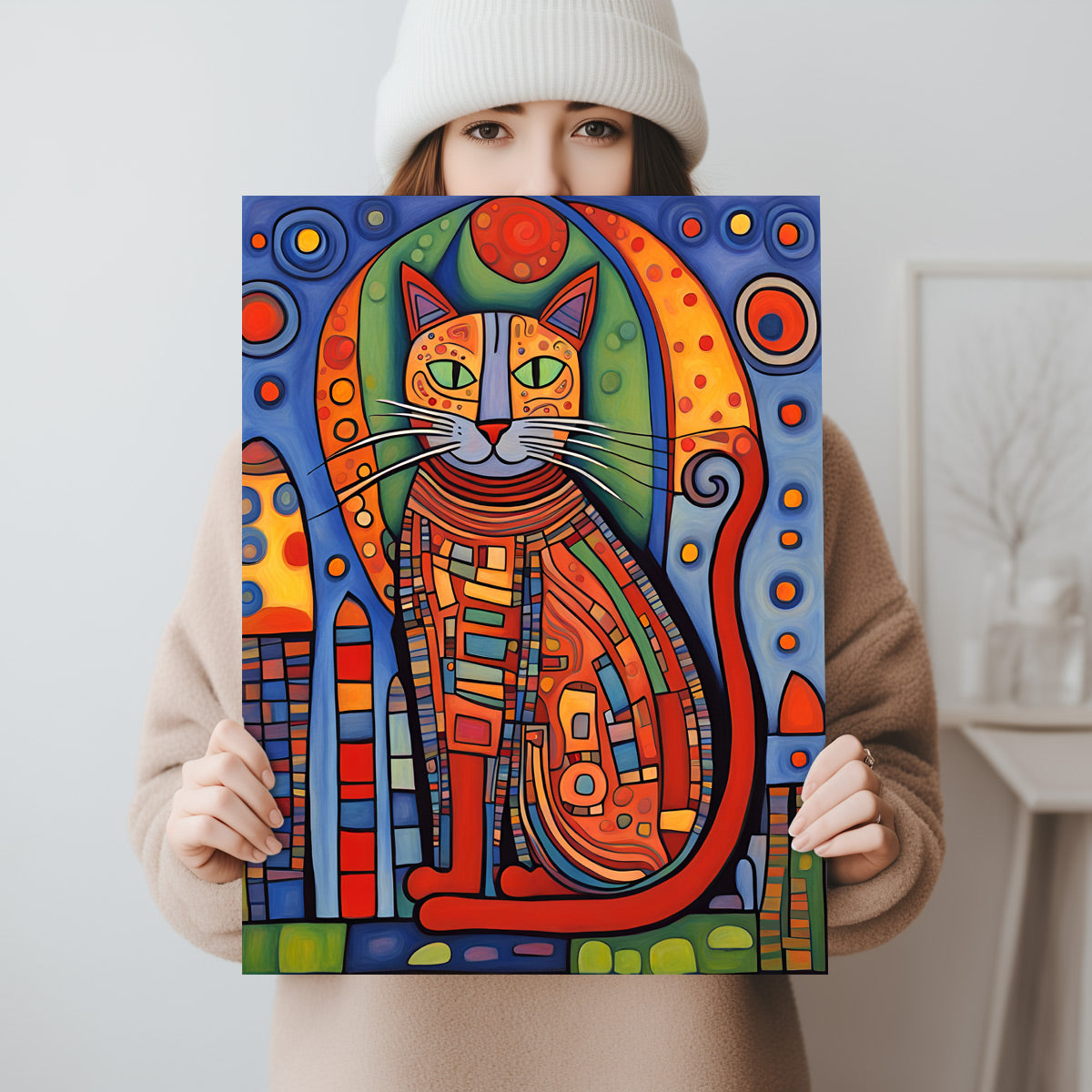 Hundertwasser Katzenposter