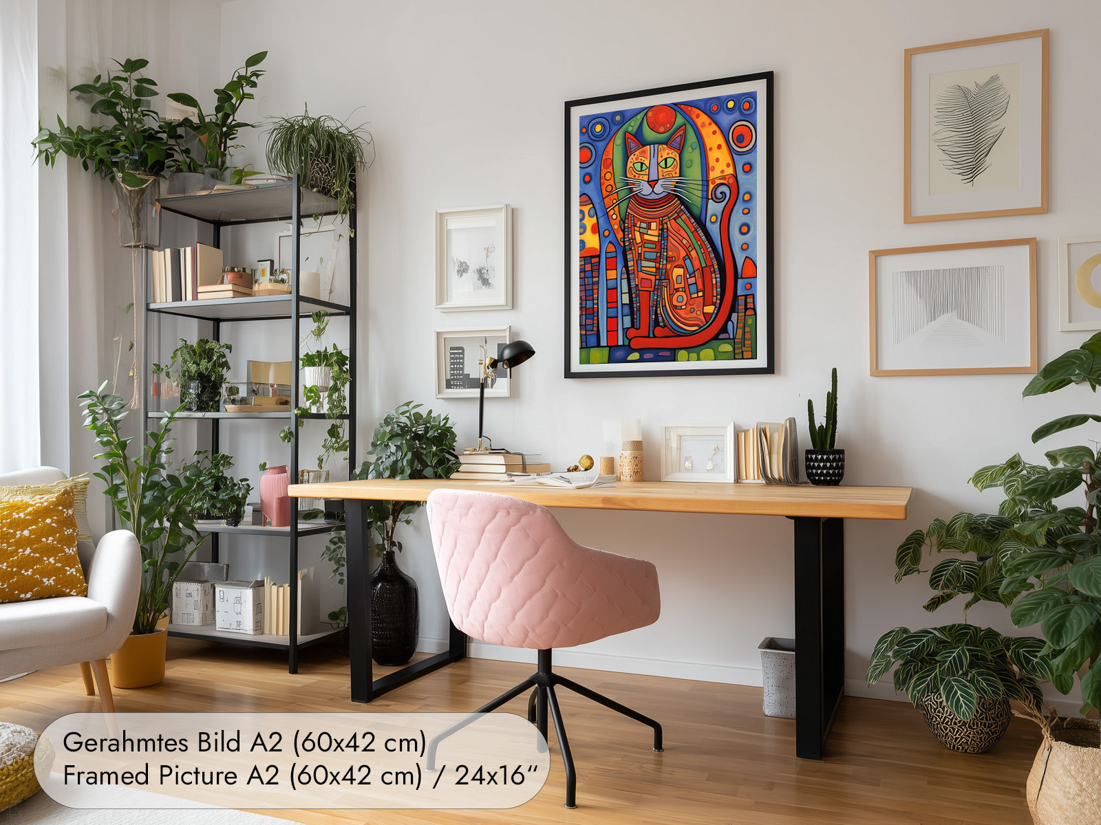 Hundertwasser Poster mit Katze