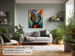 Katzenposter im Klee-Stil