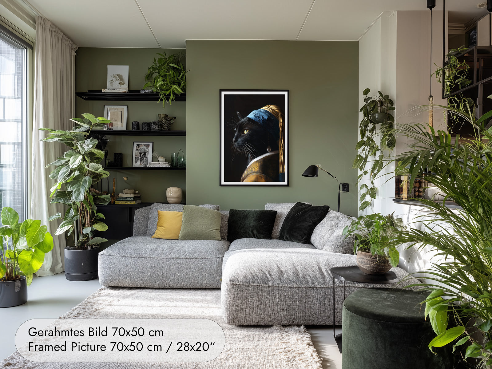 Zeitlose Eleganz – Schwarze Katze als Kunstposter