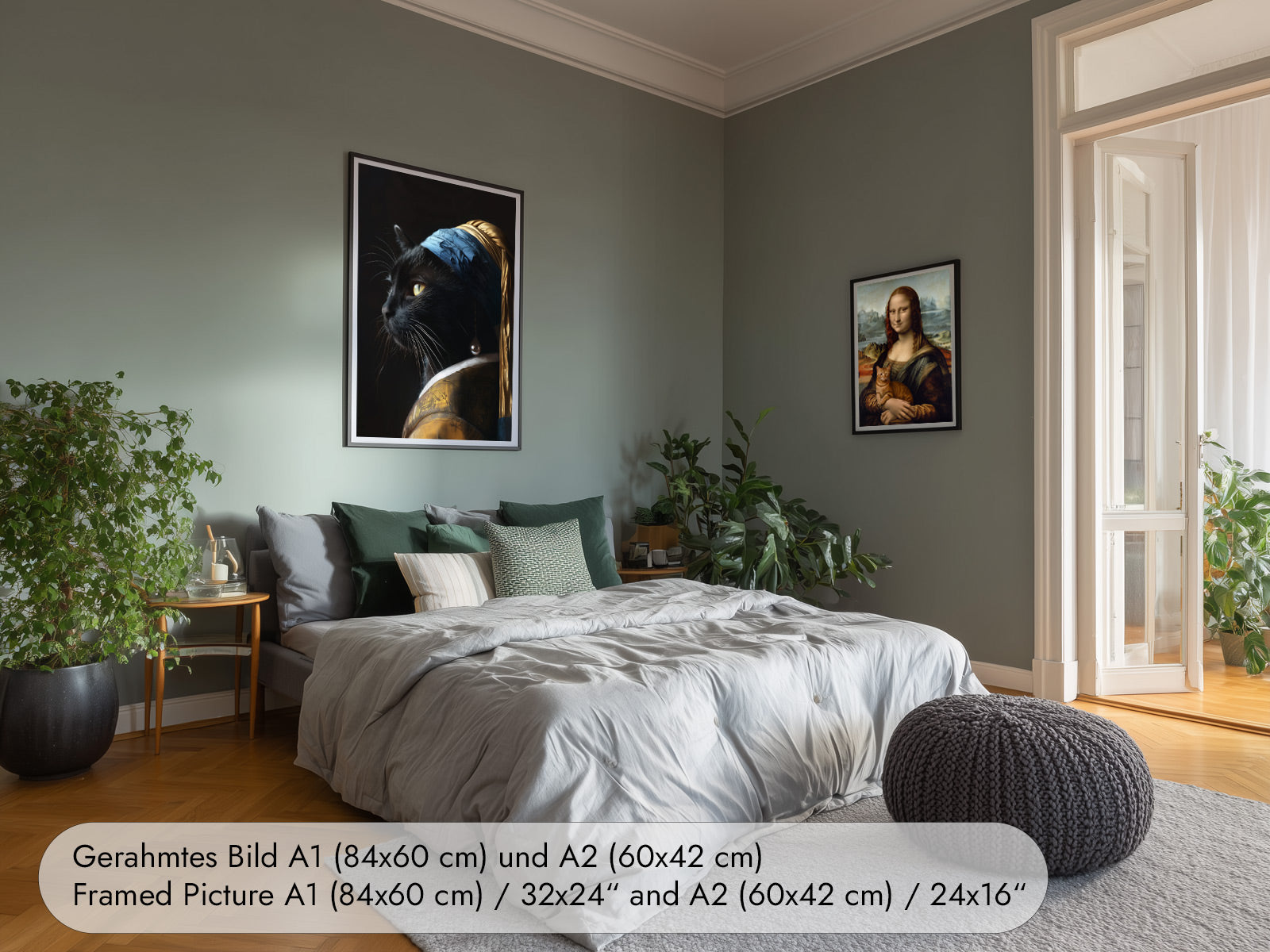 Katzenkunst im Stil von Vermeer
