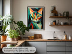Art Deco Katze Wandbild