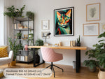 Art Deco Wall Art Cat Portrait