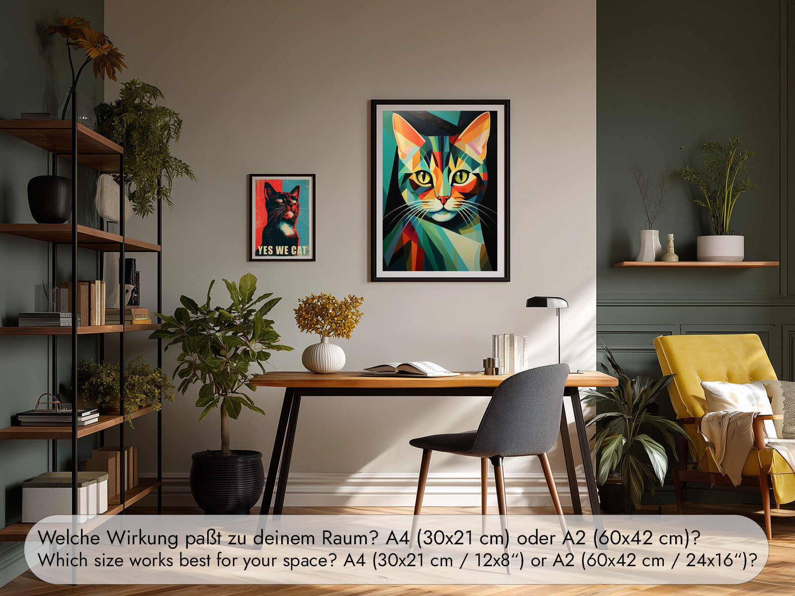 Art Deco Poster Katze