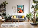 Vespa Poster mit Katze