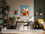 Witziges Wandbild Katze in Italien