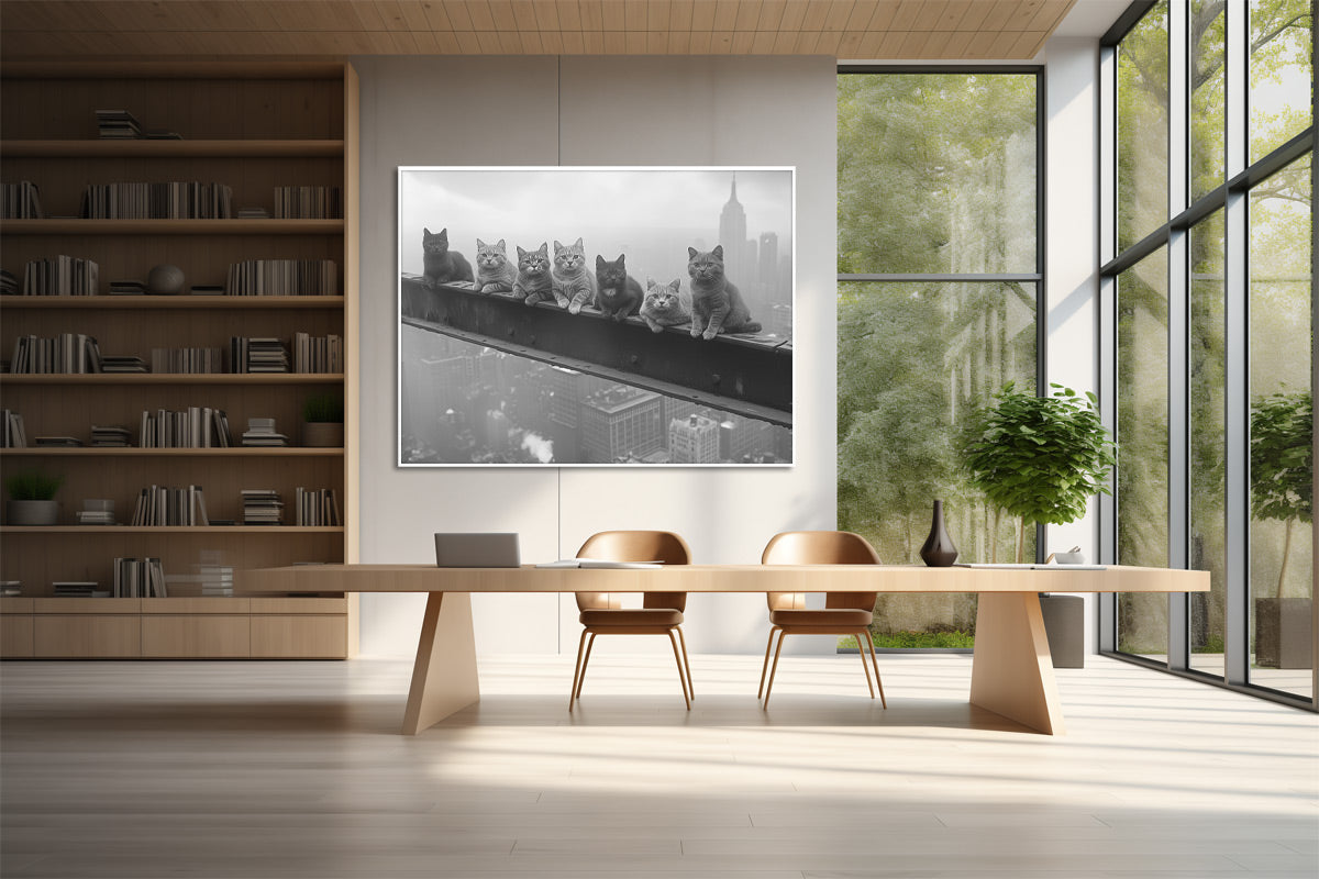 Witziges Katzenposter fürs Büro