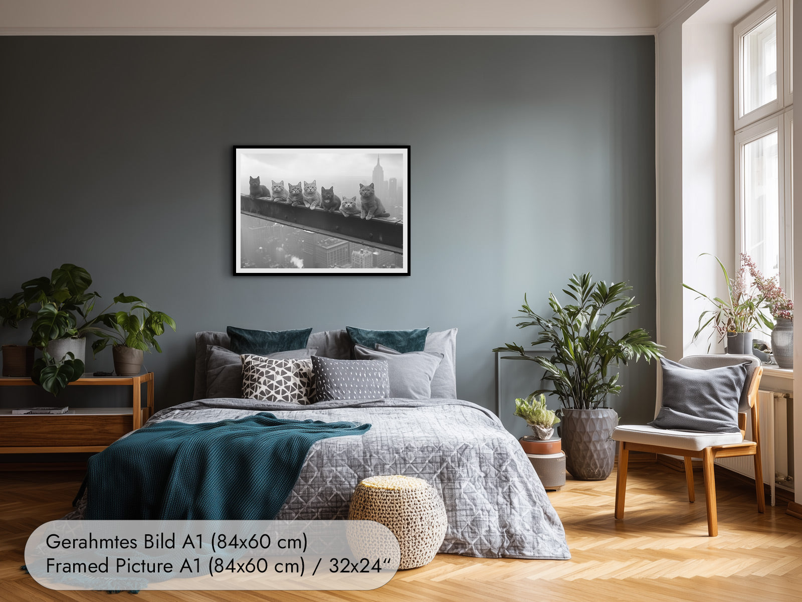 New York Poster mit Katzen