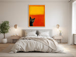 Schwarze Katze Bild im Stil von Mark Rothko