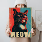 MEOW Witziges Katzenposter