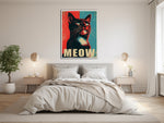 Witziges Katzenbild auf Leinwand