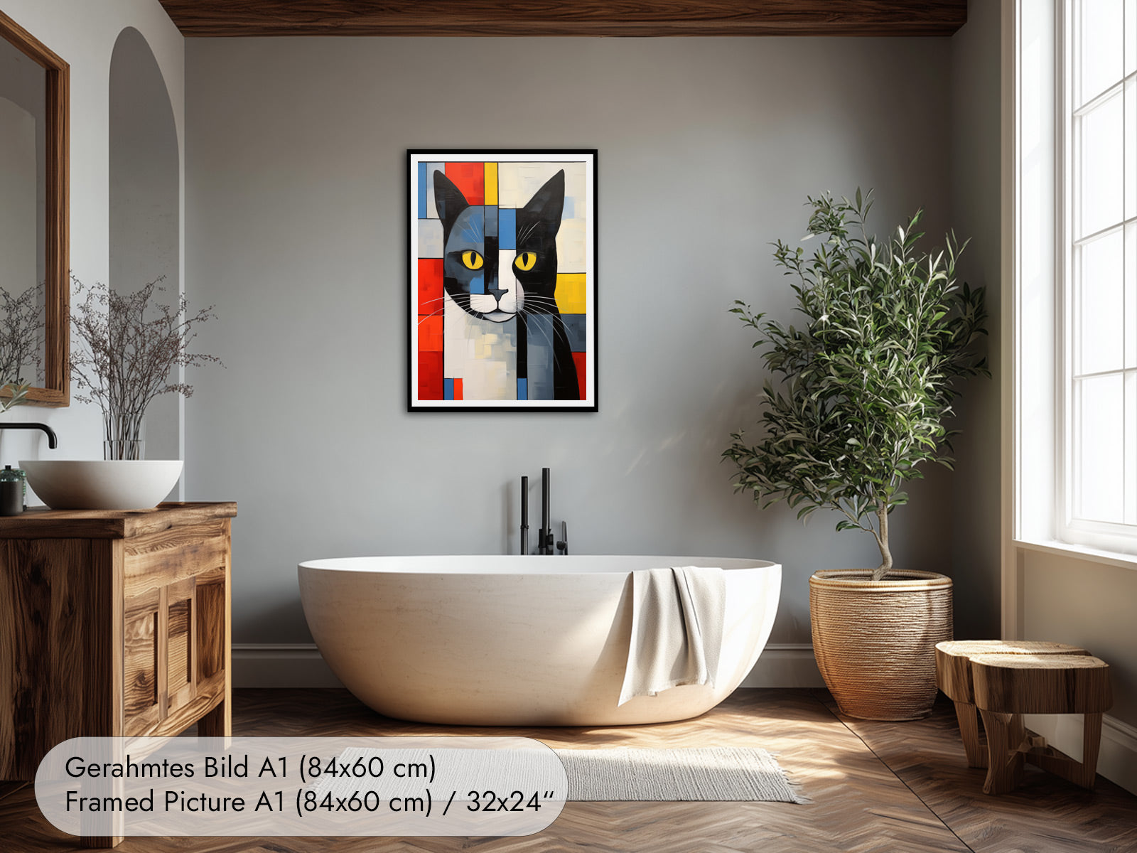De Stijl Cat Art