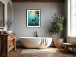 Witziges Wandbild für Badezimmer