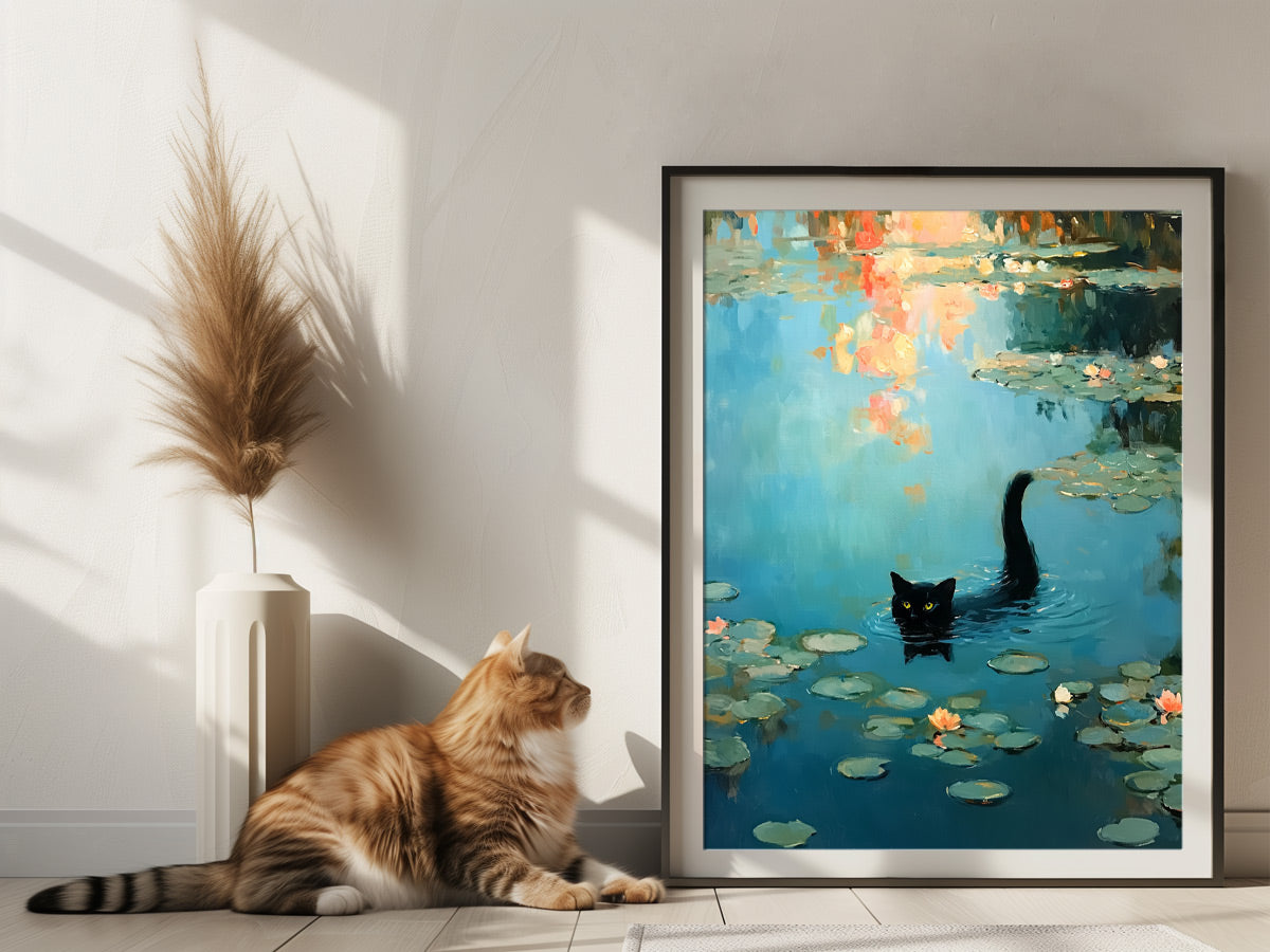 Lustiges Katzenbild als Poster