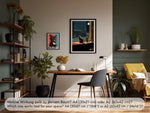 Nighthawks — Katzenposter im Stil von Edward Hopper