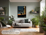 Nighthawks Wandbild mit Katze