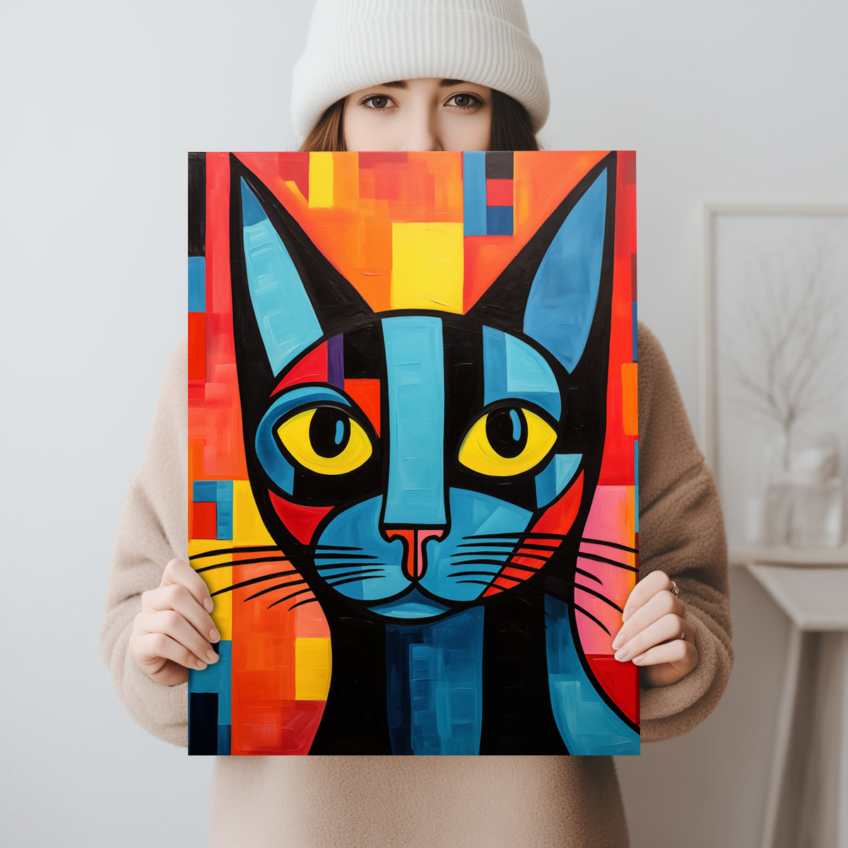 Picasso Katze Wandbild