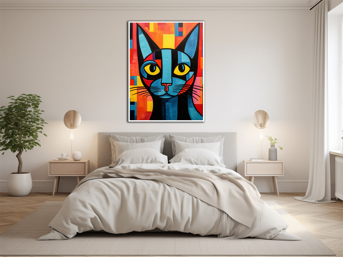 Katze Picasso Wandbild