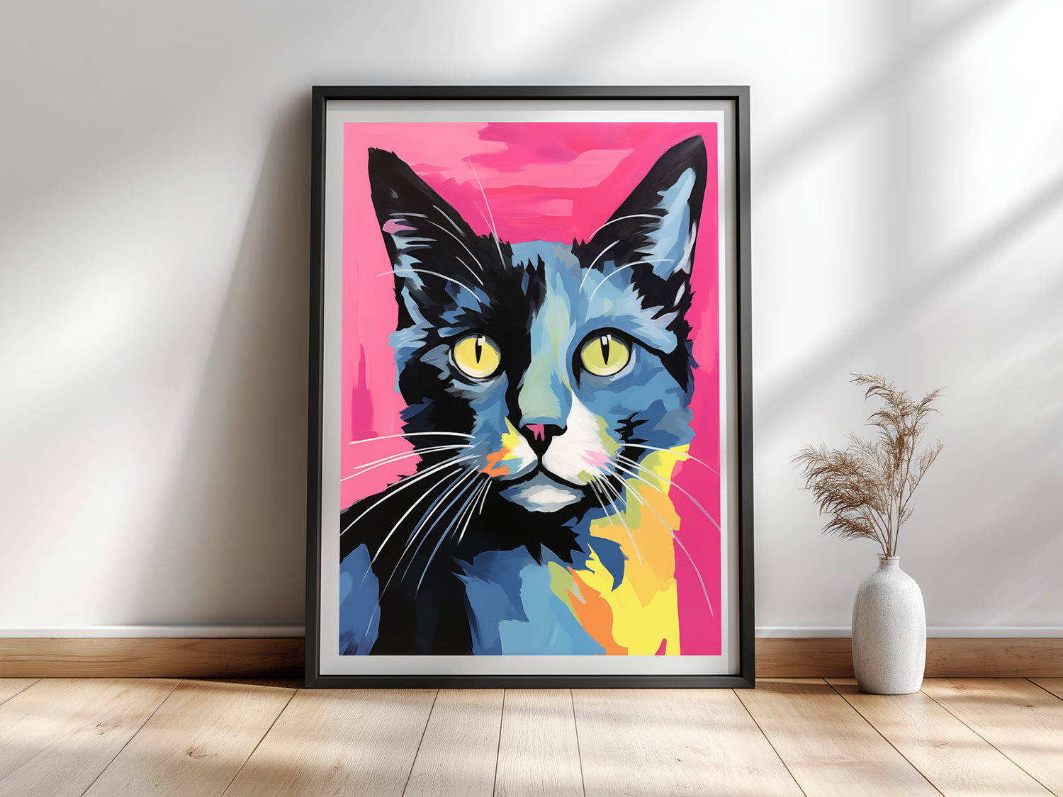 Pop-Art Katzenposter im Warhol-Stil