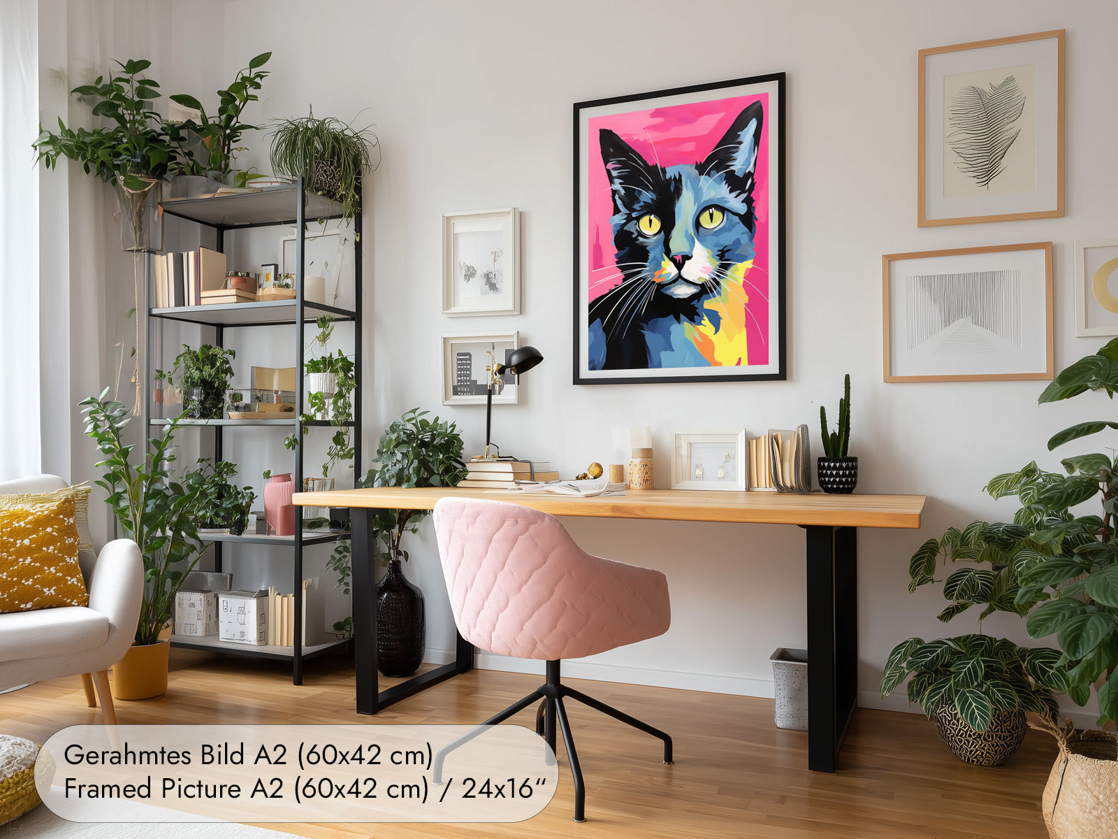 Pop Art Poster mit Katze