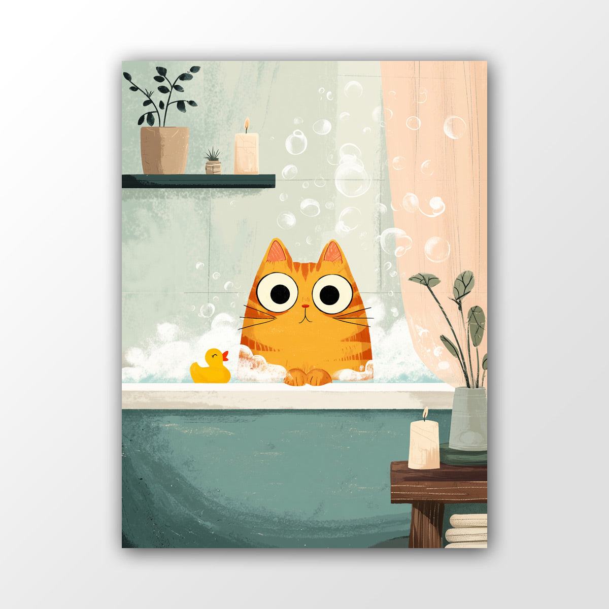 Lustiges Wandbild fürs Badezimmer