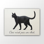 Magritte Kunstdruck mit Katze