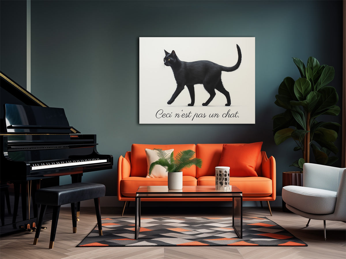 Kunstdruck Magritte Katzenkunst