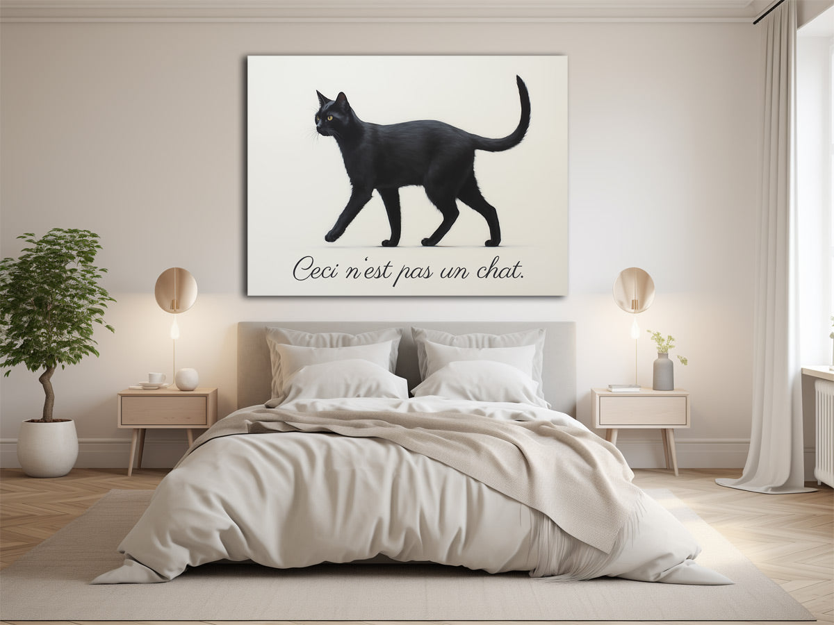 Leinwandbild Magritte Katze