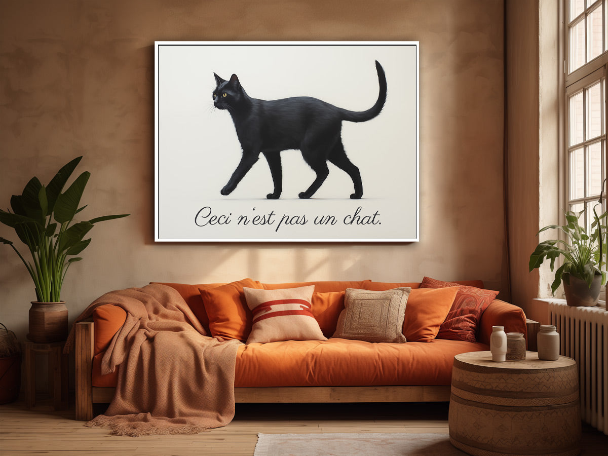 Magritte Poster mit Katze